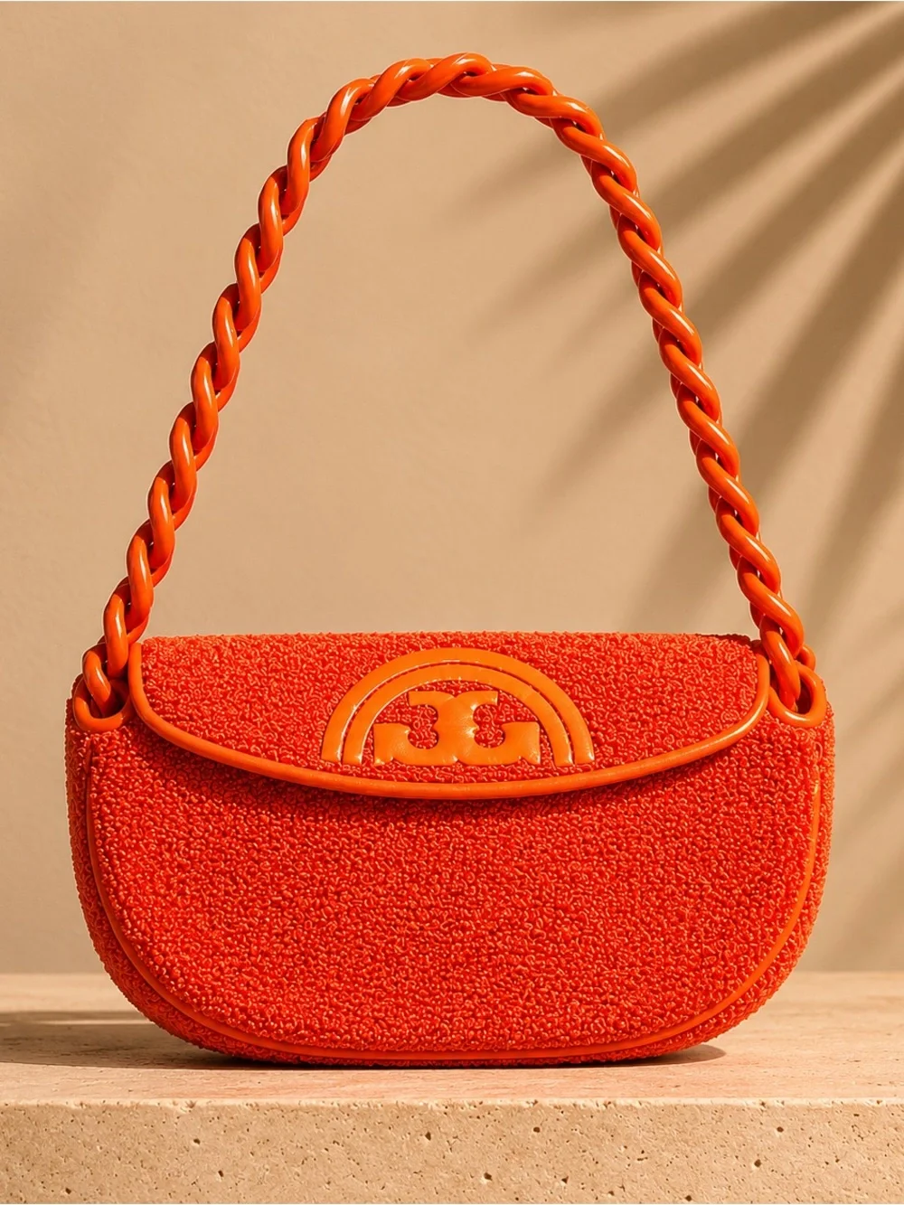 Tory Burch Raffia Flap Shoulder Bag Natural Straw Crossbody Summer Handbag